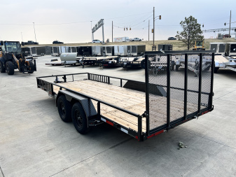 New NEW 2026 Double A 18’x83" Railside Utility Flatbed 2-3500lb axles = 7K With ATV side Ramps