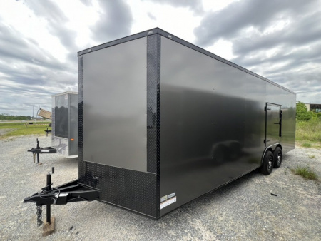 New 2026 South Georgia Cargo Trailers 8.5x24 Cargo / Enclosed Trailer (7'6" Height) Super Stealth Blackout Edition w/ Escape Door
