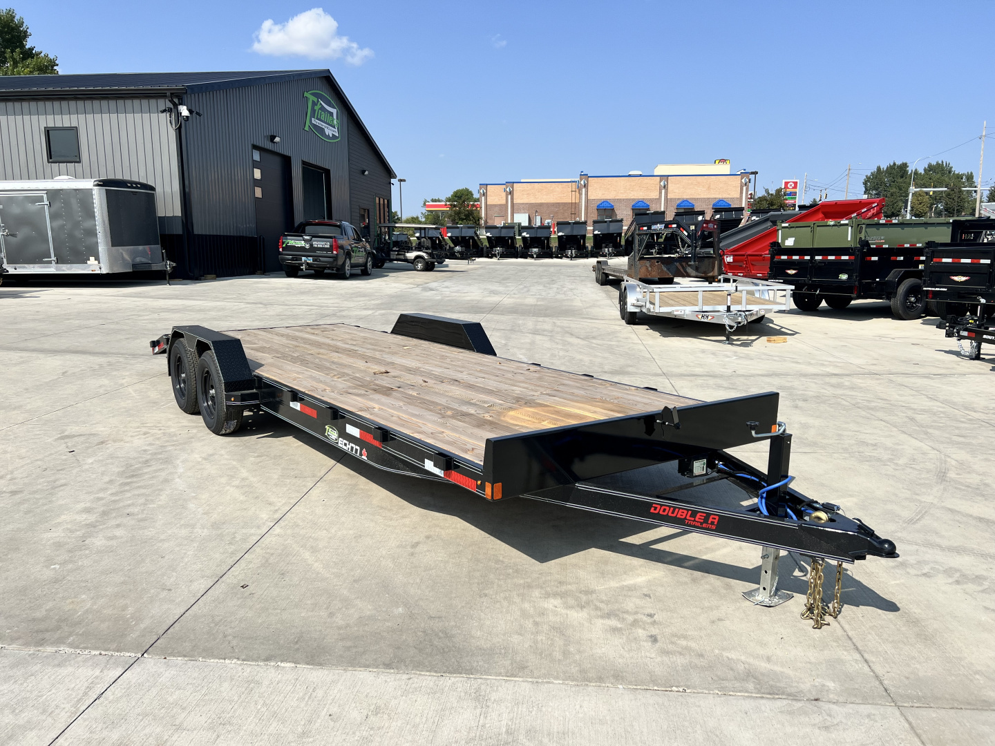 New NEW 2026 Double A 22’x83” flatbed Trailer 2-3500 lb axles=7K, dovetail, Slide In Ramps