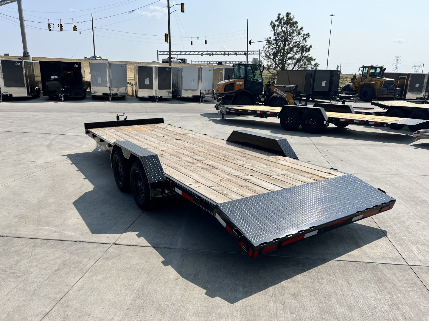 New NEW 2026 Double A 22’x83” flatbed Trailer 2-3500 lb axles=7K, dovetail, Slide In Ramps