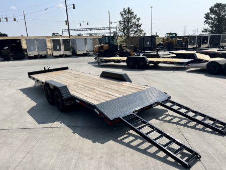 New NEW 2026 Double A 22’x83” flatbed Trailer 2-3500 lb axles=7K, dovetail, Slide In Ramps