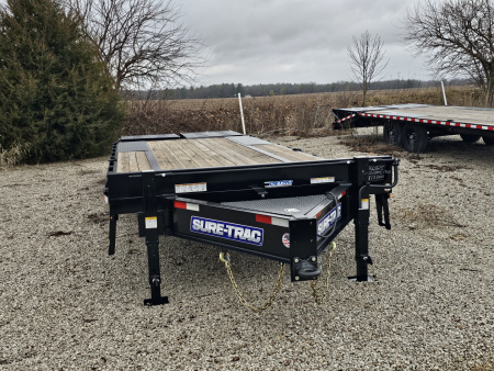 New 2025 Sure-Trac 102 x 25 (20+5) 17.6K HD Low Profile Beavertail Deckover Trailer