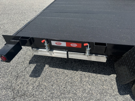 New 2026 COVERED WAGON 7X16 7K STRAIGHT DECK CAR HAULER WITH COBRA LINED FLOOR/ALUMINUM RAMPS