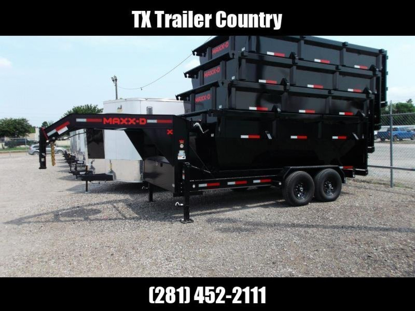 New 2026 MAXX-D 83x14 ROX 16K Gooseneck Roll off Dump Trailer / 8K Axles / Electric Tarp System / (3) 83x14 4ft Tall Heavy Duty Bins Rollster