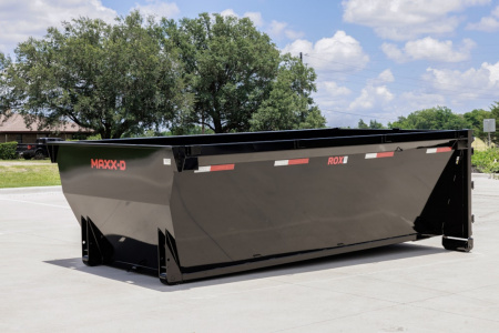 New 2026 MAXX-D 83x14 ROX 16K Gooseneck Roll off Dump Trailer / 8K Axles / Electric Tarp System / (3) 83x14 4ft Tall Heavy Duty Bins Rollster