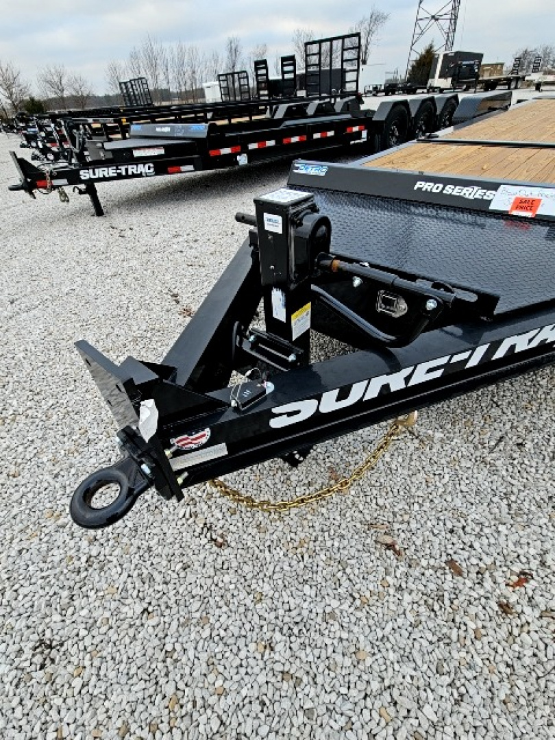 New 2025 Sure-Trac 7 x 24 (18+6) 22K Pro Series Beam Tilt Equipment Trailer