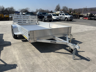 New 2026 Aluma 8112SR ATV/Utility Trailer - Solid Side w/ Side Load Ramps- Bi-Fold Gate