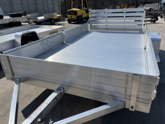 New 2026 Aluma 8112SR ATV/Utility Trailer - Solid Side w/ Side Load Ramps- Bi-Fold Gate