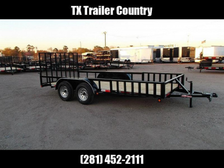 New 2025 LONGHORN TRAILERS 83x20 Utility Trailer / ATV Trailer / Side by Side Trailer / 4ft Rear Ramp Gate / 5ft Side Load Ramps / Electric Brakes / Pipetop / LED Lights