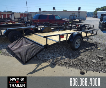 New 2026 WD 77x12 SA utility trailer, 2' dovetail with 30  gate, 35k axle, ECONO SERIES