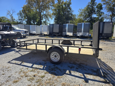 New 2026 WD Trailers 77X12 SA Utility Trailer, straight deck with 48  gate, 35k axle, **ECONO SERIES**