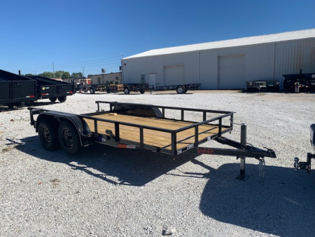 New 2026 WD 77x14 TA Utility Trailer, 2' Dovetail with 30  gate, 35k axle, ECONO SERIES