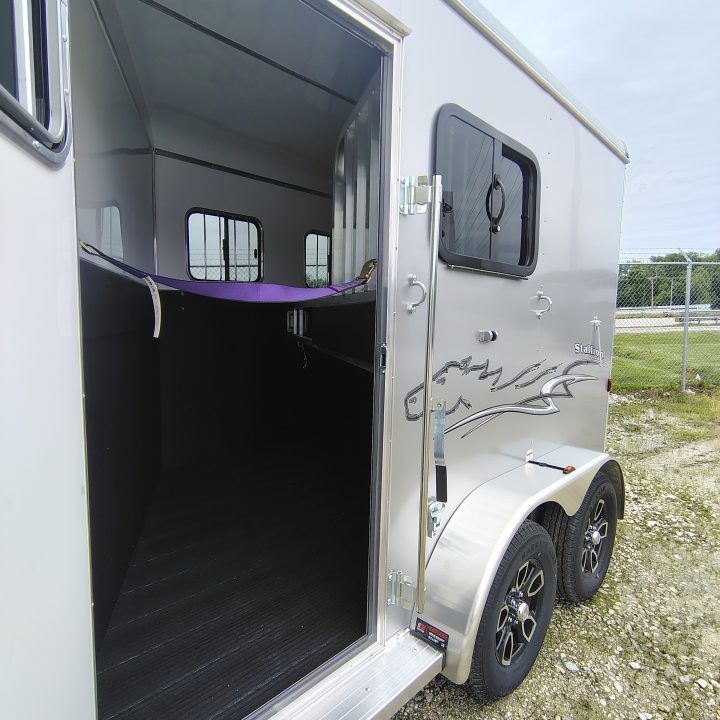 New 2027 Homesteader Trailer 7x13 TA, 7'9" interior height, 3.5k axles, 2 horse, Slant load Horse Trailer