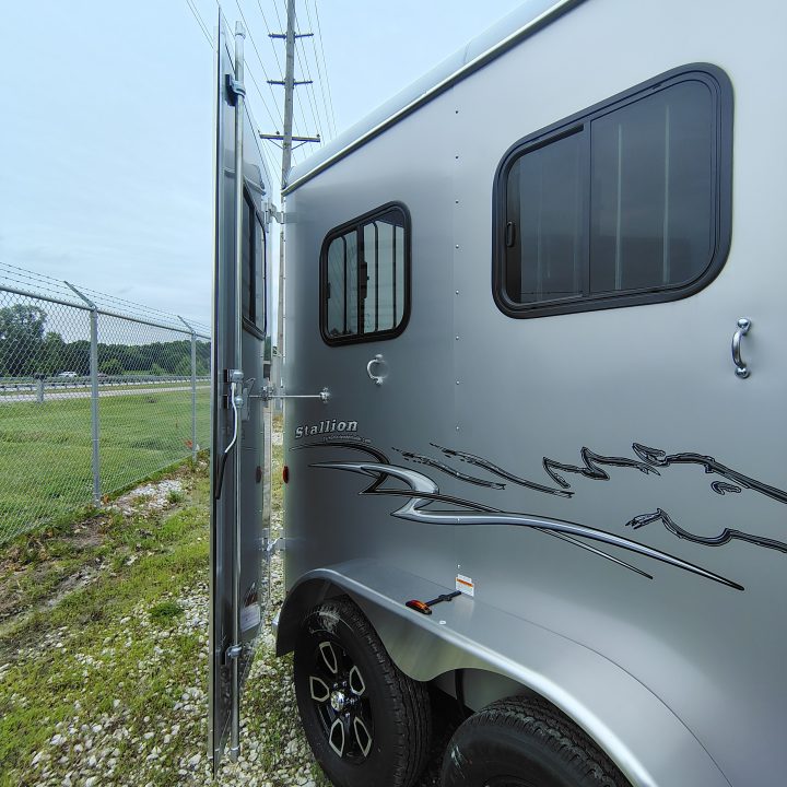 New 2027 Homesteader Trailer 7x13 TA, 7'9" interior height, 3.5k axles, 2 horse, Slant load Horse Trailer