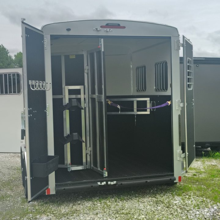 New 2027 Homesteader Trailer 7x13 TA, 7'9" interior height, 3.5k axles, 2 horse, Slant load Horse Trailer