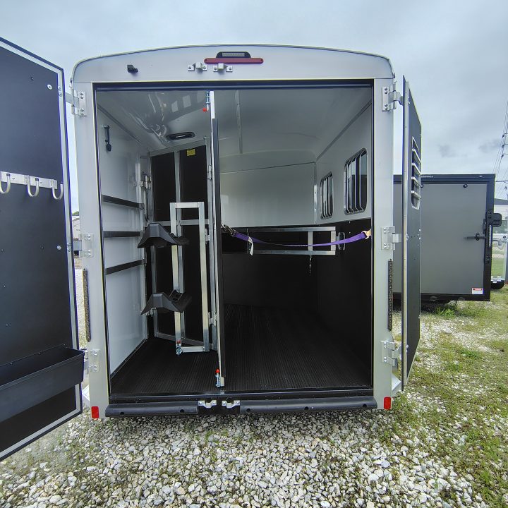New 2027 Homesteader Trailer 7x13 TA, 7'9" interior height, 3.5k axles, 2 horse, Slant load Horse Trailer