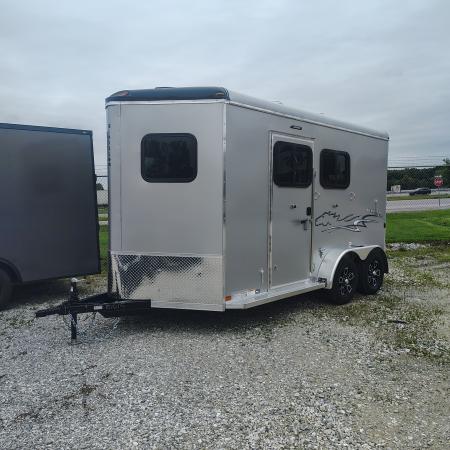 New 2027 Homesteader Trailer 7x13 TA, 7'9" interior height, 3.5k axles, 2 horse, Slant load Horse Trailer