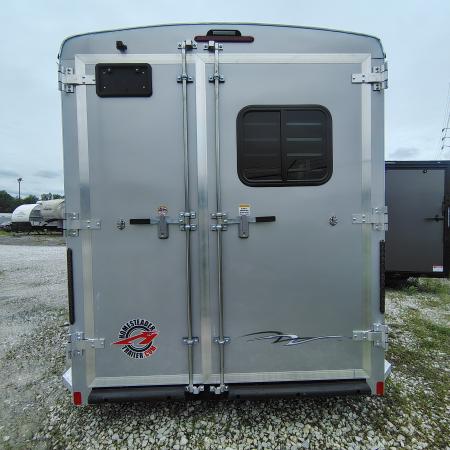 New 2027 Homesteader Trailer 7x13 TA, 7'9" interior height, 3.5k axles, 2 horse, Slant load Horse Trailer