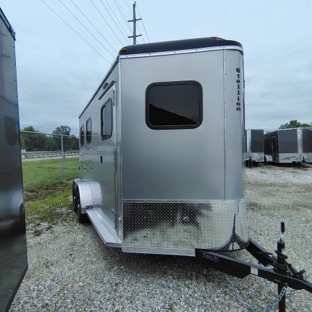 New 2027 Homesteader Trailer 7x13 TA, 7'9" interior height, 3.5k axles, 2 horse, Slant load Horse Trailer