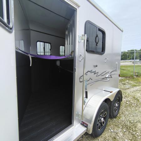 New 2027 Homesteader Trailer 7x13 TA, 7'9" interior height, 3.5k axles, 2 horse, Slant load Horse Trailer