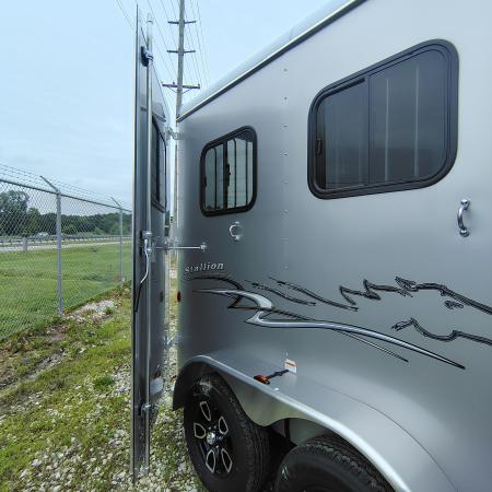 New 2027 Homesteader Trailer 7x13 TA, 7'9" interior height, 3.5k axles, 2 horse, Slant load Horse Trailer