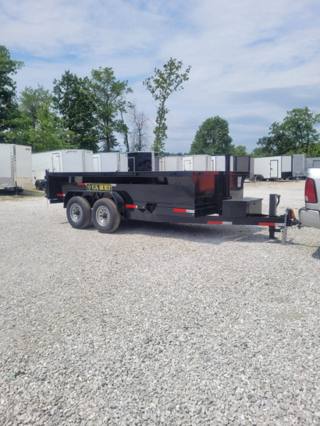 New 2025 U.S. Built/Texas Pride 7x14x2 TA Dump Trailer, 14K Axles, Spreader Gate