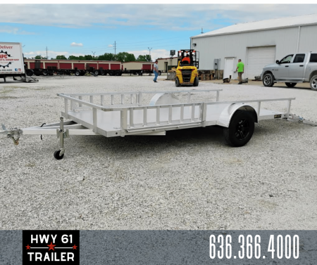 New 2025 Paraiso Global 7x14 SA Aluminum ATV Utility Trailer With Bi-Fold Gate, 35K Axle