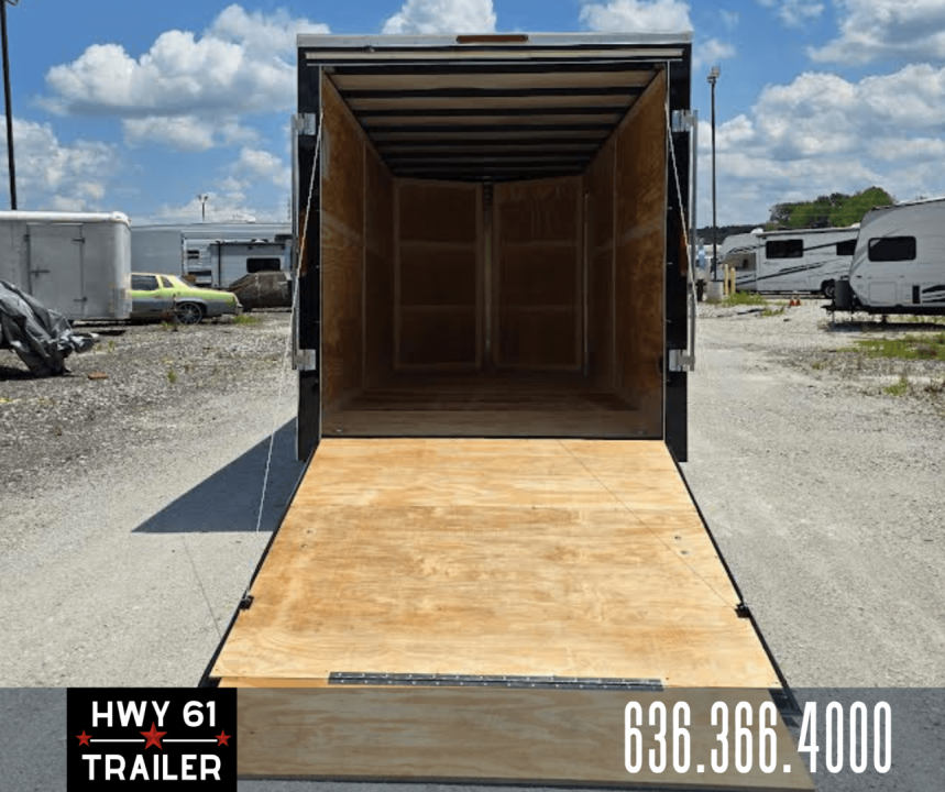 New 2026 Homesteader Trailer 7X16 TA Cargo/Enclosed Trailer, 7' Interior Height, 3.5K Axles, .030 Exterior, Intrepid package, Black Cargo / Enclosed Trailer