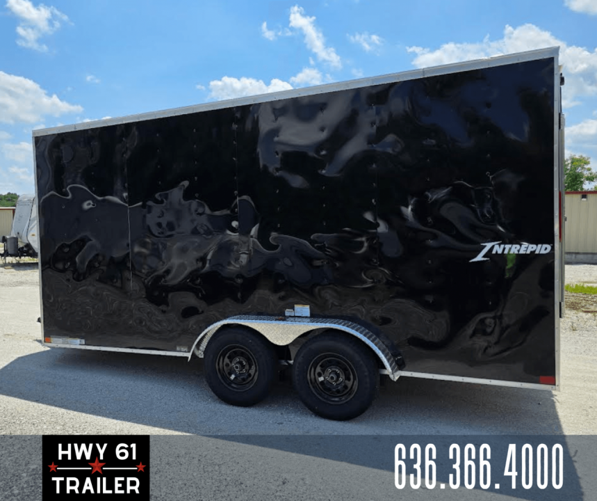 New 2026 Homesteader Trailer 7X16 TA Cargo/Enclosed Trailer, 7' Interior Height, 3.5K Axles, .030 Exterior, Intrepid package, Black Cargo / Enclosed Trailer