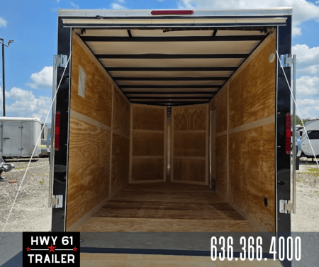 New 2026 Homesteader Trailer 7X16 TA Cargo/Enclosed Trailer, 7' Interior Height, 3.5K Axles, .030 Exterior, Intrepid package, Black Cargo / Enclosed Trailer