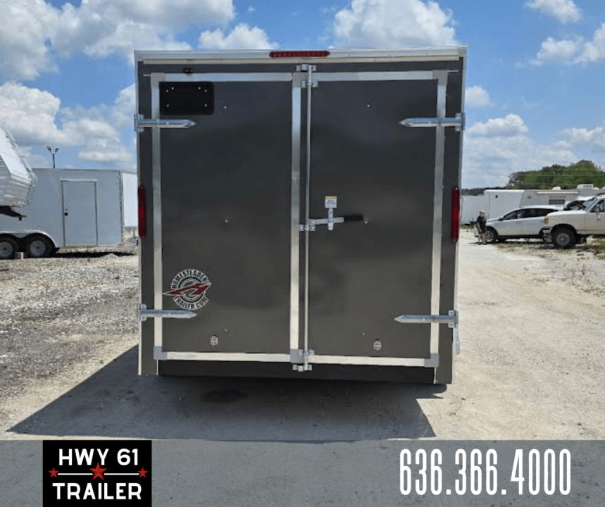 New 2025 Homesteader 7X14 TA Enclosed Trailer, 35K Axles,  6'5" Interior Height, .030 Exterior, Intrepid package, Gray