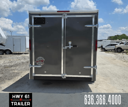 New 2025 Homesteader 7X14 TA Enclosed Trailer, 35K Axles,  6'5" Interior Height, .030 Exterior, Intrepid package, Gray