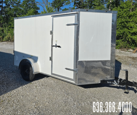 New 2025 Cynergy2 6x10 SA Enclosed Cargo Trailer, 6' Interior Height, 35K Axle, White, .080 Polycore Exterior
