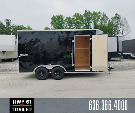New 2026 Homesteader  7X14 TA Enclosed Trailer, 35K Axles,  7'Interior Height, .030 Exterior, Intrepid package, Black