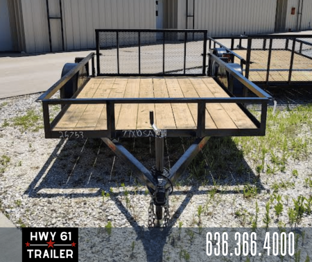 New 2026 WD Trailers 77x10 SA Utility Trailer, 2' dovetail with 30  gate, 35k axle