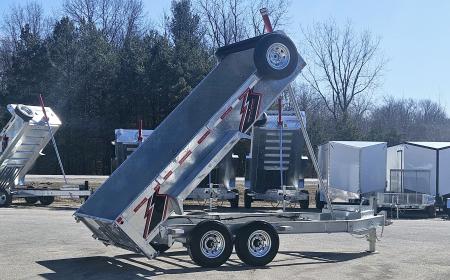 New 82 X 14 GALVANIZED DUMP 7 K AXLES WIRELESS REMOTE & SPARE INCLUDED 2026 TRIUMPH