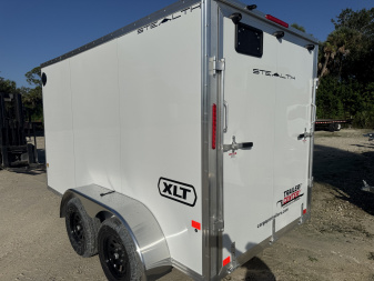 New 2026 ALCOM 6X12 TANDEM AXLE 7OOO LB GVWR ALUMINUM STEALTH Cargo / Enclosed TRAILER WITH 6'6" INTERIOR HEIGHT, BRAKES ON BOTH AXLES, SCREWLESS EXTERIOR Trailer