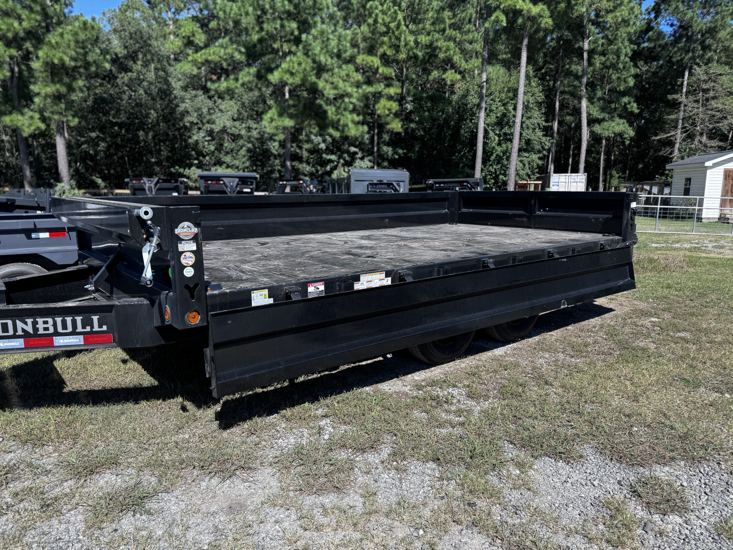 New 2025 Iron Bull 96"x16' 14K Deck-over Fold Down Sides Dump Trailer