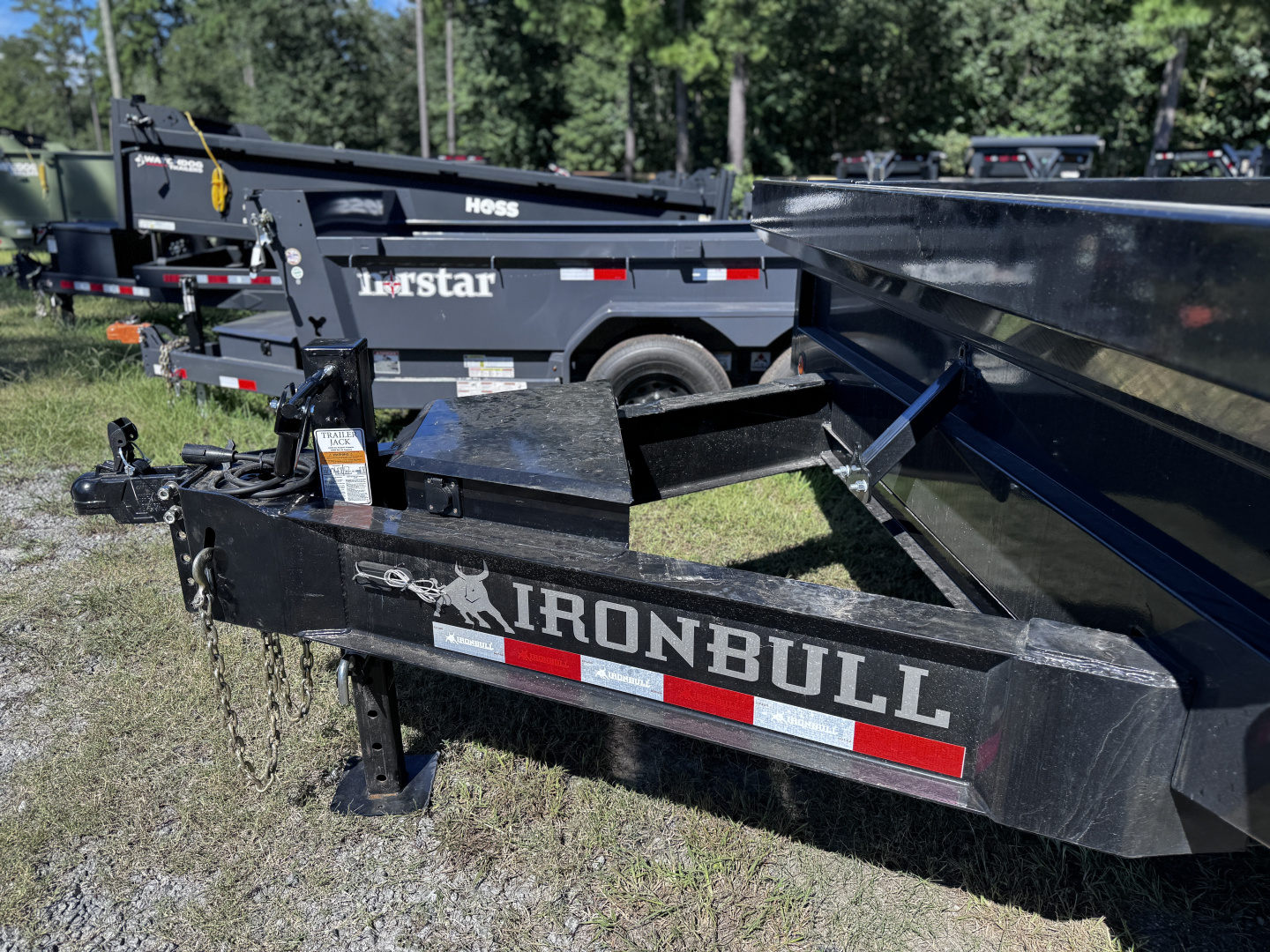 New 2025 Iron Bull 96"x16' 14K Deck-over Fold Down Sides Dump Trailer