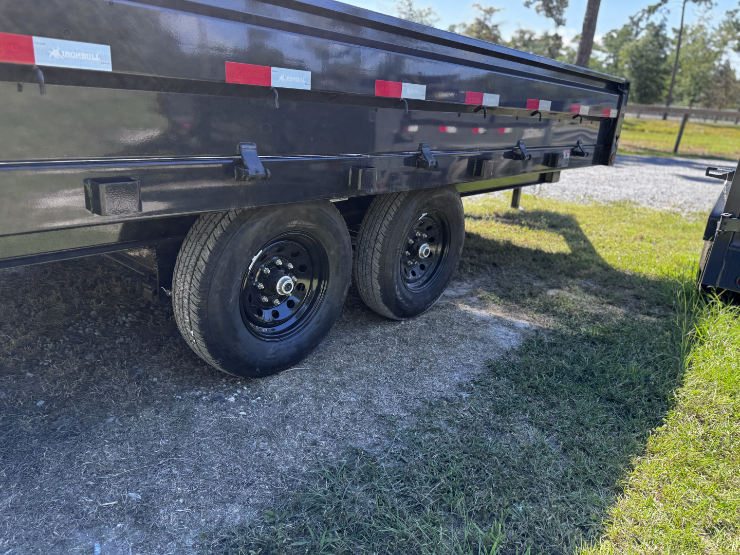 New 2025 Iron Bull 96"x16' 14K Deck-over Fold Down Sides Dump Trailer