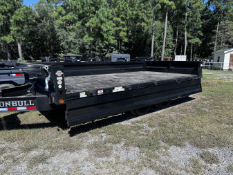 New 2025 Iron Bull 96"x16' 14K Deck-over Fold Down Sides Dump Trailer