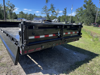 New 2025 Iron Bull 96"x16' 14K Deck-over Fold Down Sides Dump Trailer