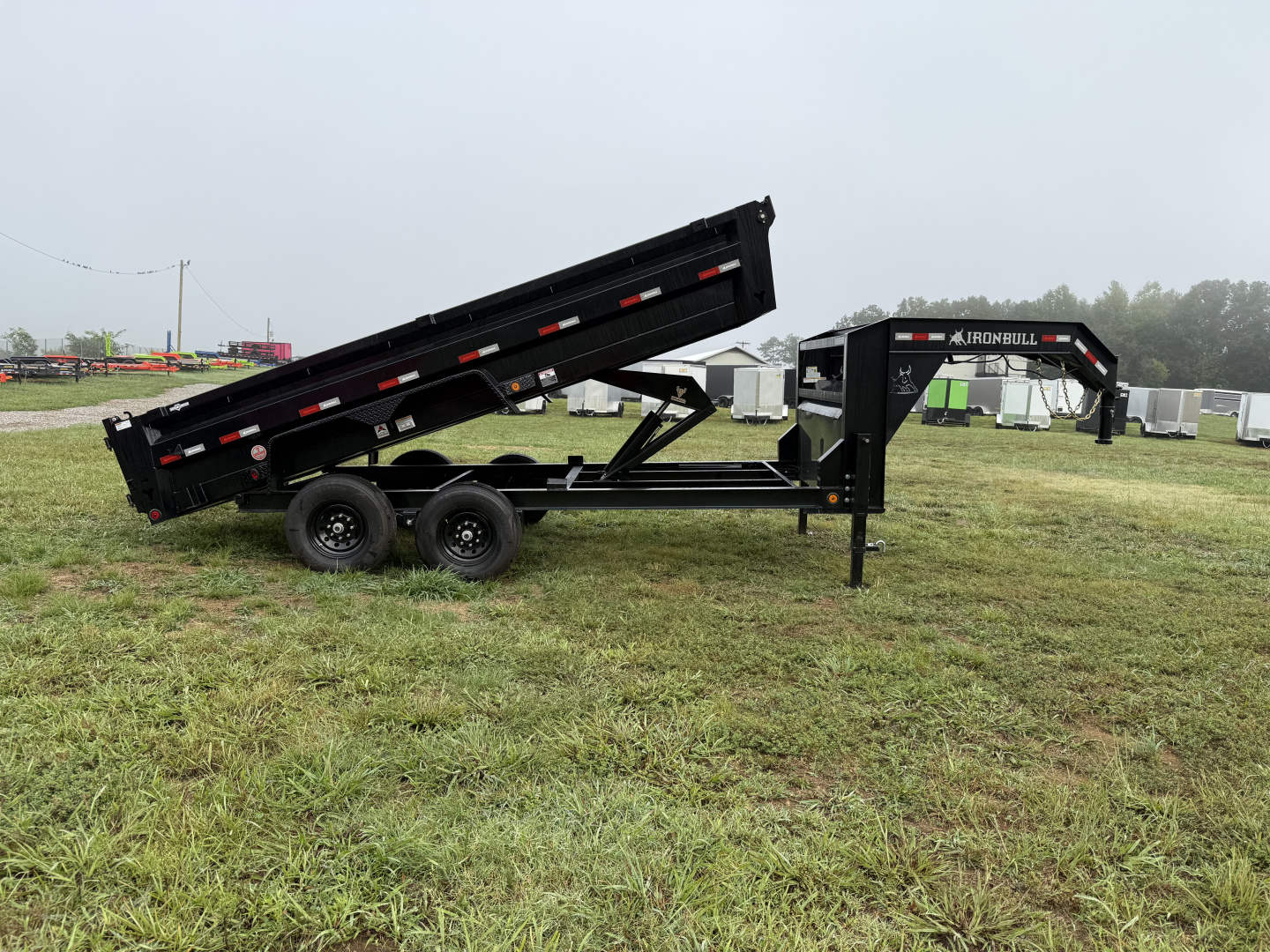 New 2025 Iron Bull DTG 14K 7X16 GOOSENECK SCISSOR LIFT Dump Trailer
