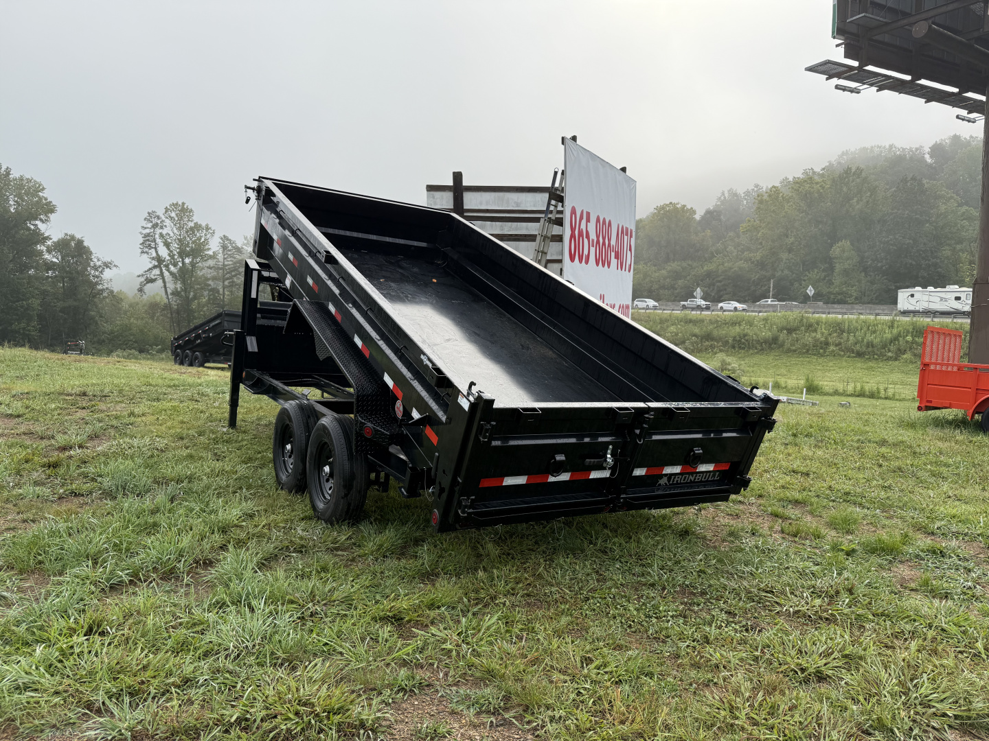 New 2025 Iron Bull DTG 14K 7X16 GOOSENECK SCISSOR LIFT Dump Trailer