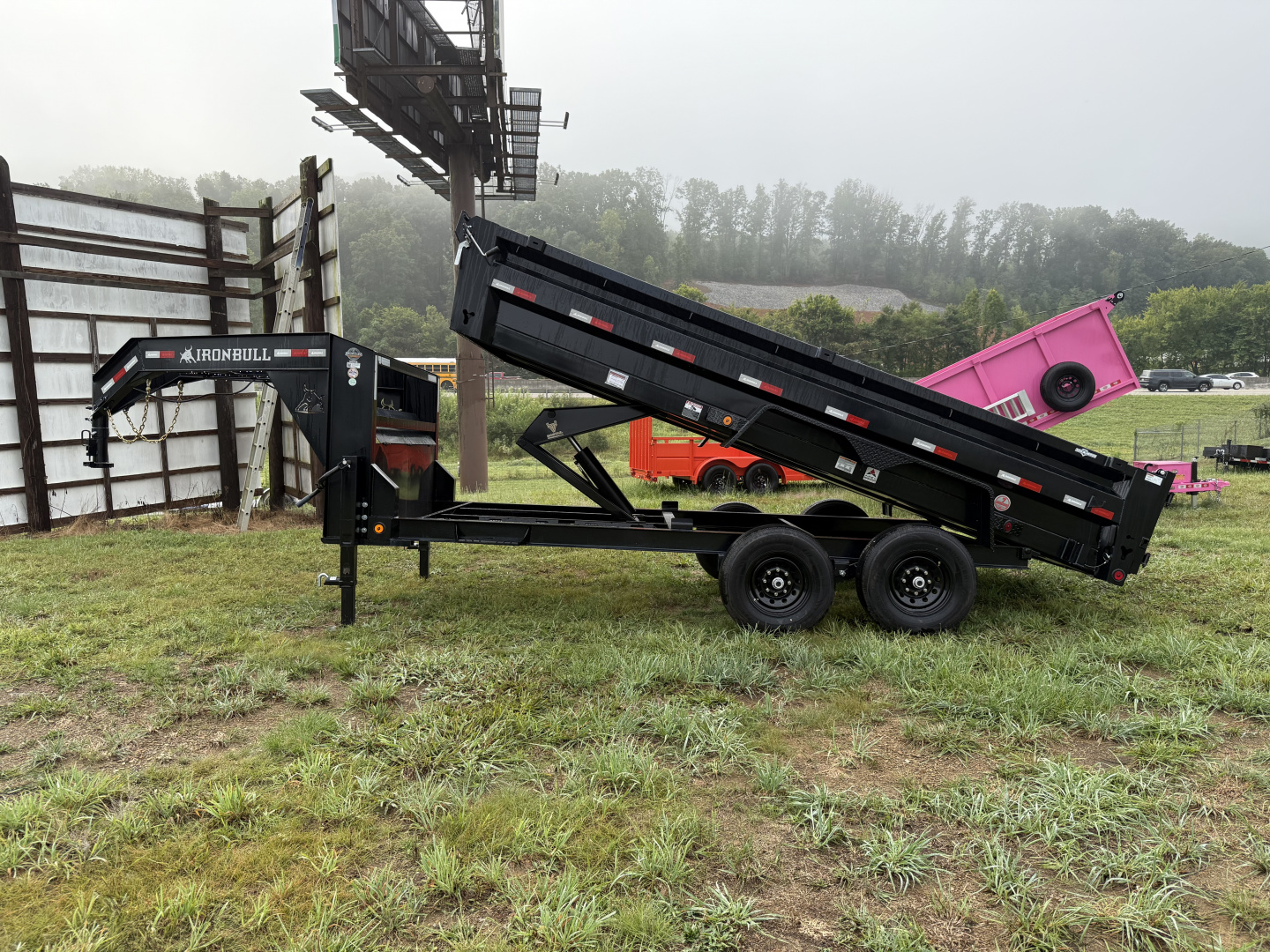 New 2025 Iron Bull DTG 14K 7X16 GOOSENECK SCISSOR LIFT Dump Trailer
