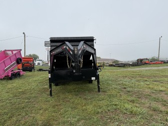 New 2025 Iron Bull DTG 14K 7X16 GOOSENECK SCISSOR LIFT Dump Trailer