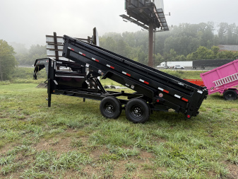 New 2025 Iron Bull DTG 14K 7X16 GOOSENECK SCISSOR LIFT Dump Trailer