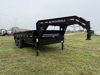 New 2025 Iron Bull DTG 14K 7X16 GOOSENECK SCISSOR LIFT Dump Trailer