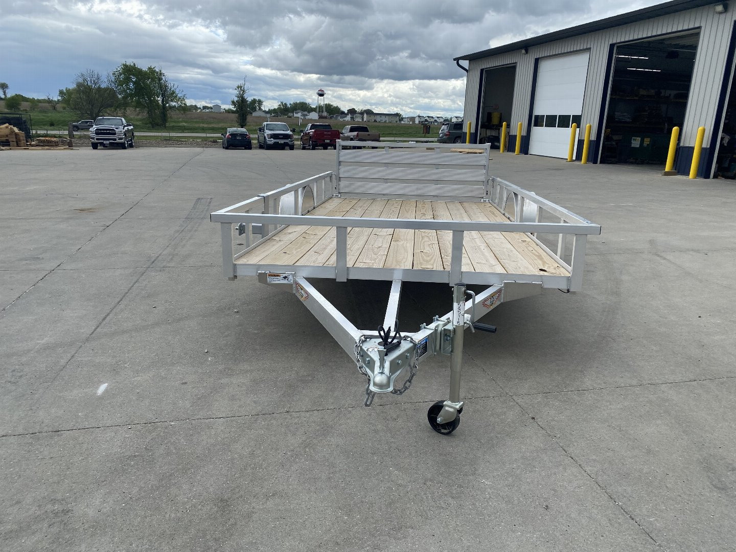 New 2025 H&H Aluminum 82"x14' 3k Rail Side Utility Trailer