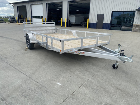 New 2025 H&H Aluminum 82 x14' 3k Rail Side Utility Trailer